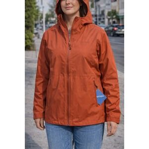 Marmot Minimalist PTX Jacket Womens XL Sumac Red Orange New Pertex Shield Shell